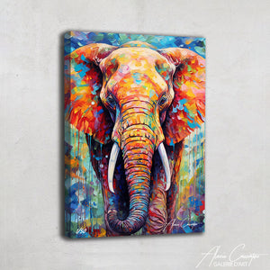 tableau éléphant pop art