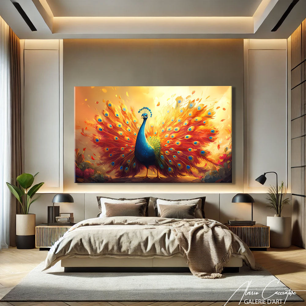 Peinture couleur paon