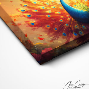 TABLEAU PAON COLORÉ Alessio Cacciatore