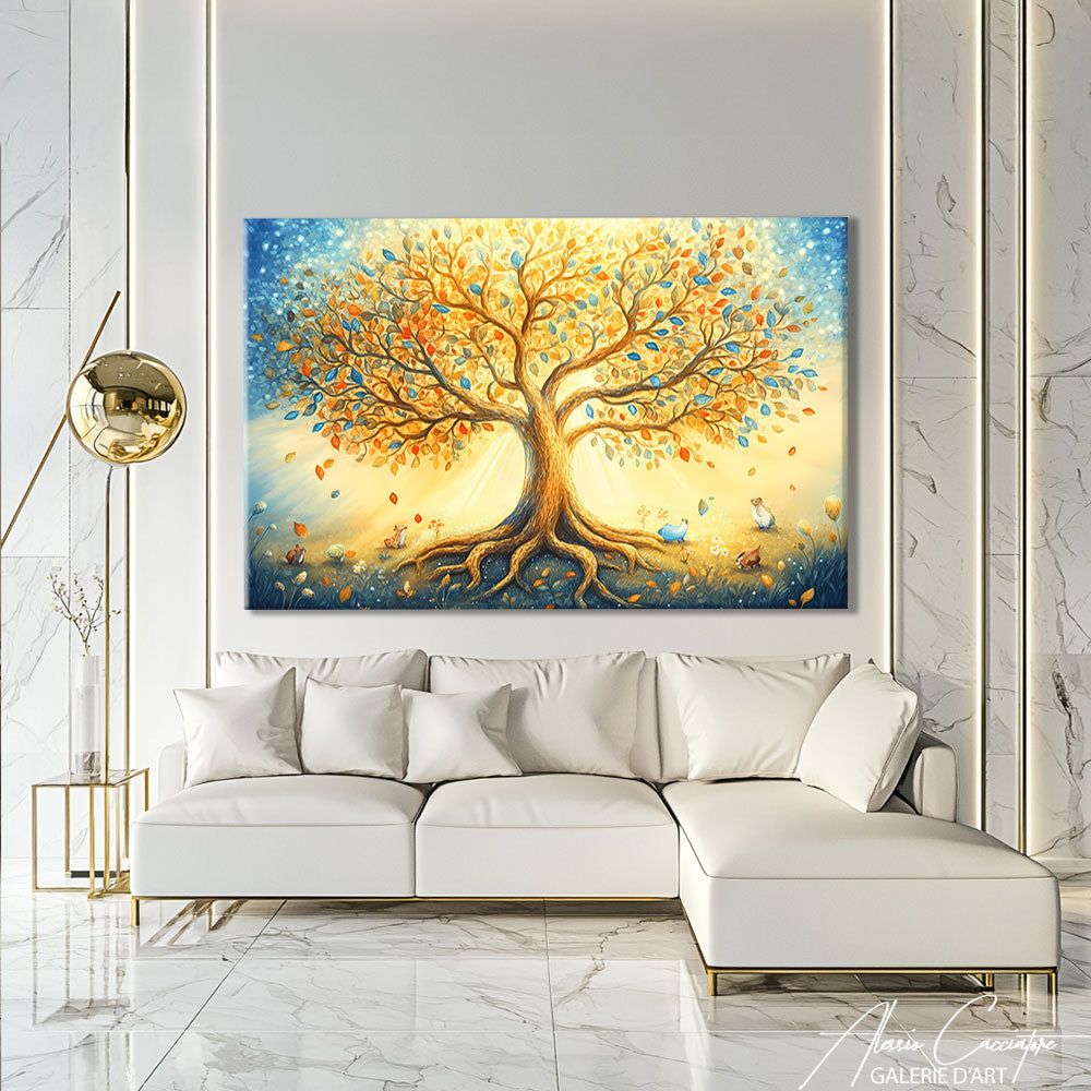 tableau peinture arbre