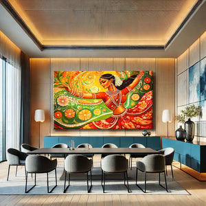 tableau indien danseuse