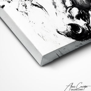 TABLEAU CHEVAL NOIR ET BLANC AlessioCacciatore