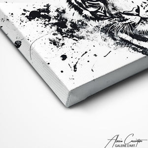 TABLEAU BLANC ET NOIR TIGRE Alessio Cacciatore