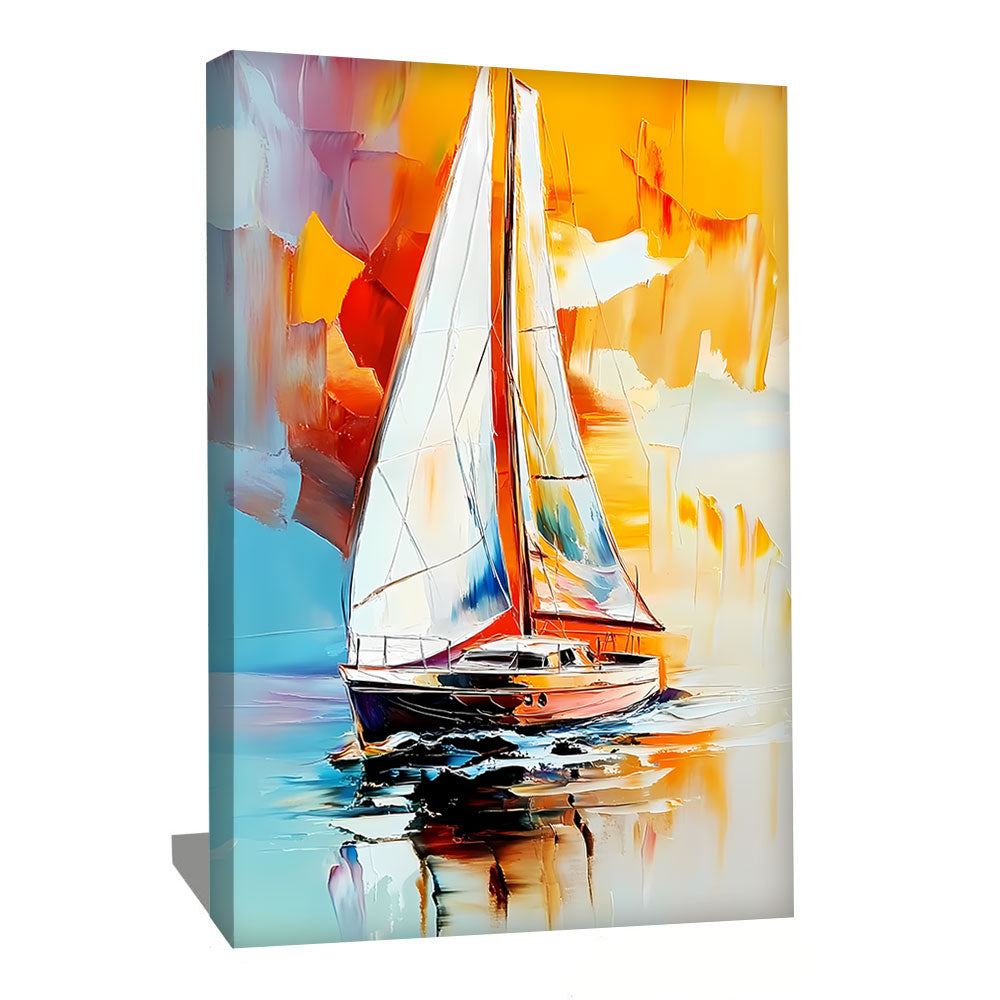 TABLEAU DE VOILIER EN MER
