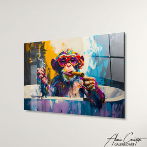 TABLEAU SINGE LUNETTE Alessio Cacciatore