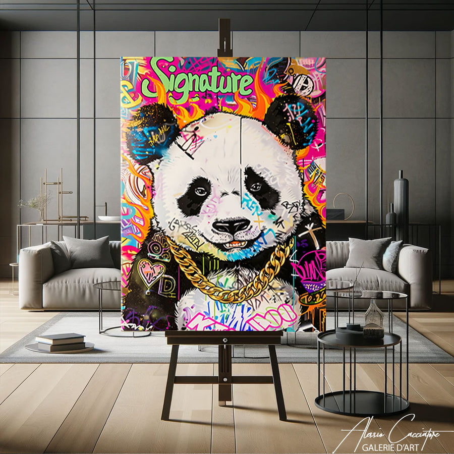 tableau pop art animaux – mise en situation