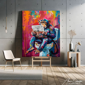 tableau singe abstrait