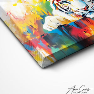 TABLEAU TIGRE BLANC COULEUR Alessio Cacciatore