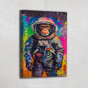 toile singe pop art