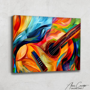 Tableau Peinture Guitare