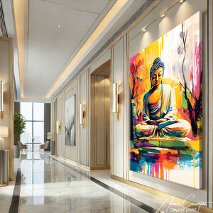 Tableau Bouddha Abstrait