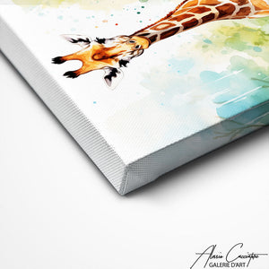 TABLEAU GIRAFE AQUARELLE Alessio Cacciatore