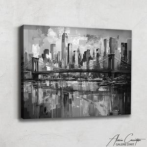 Peinture New York Noir et Blanc