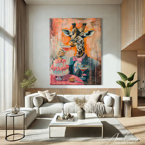 Tableau Girafe Rigolote