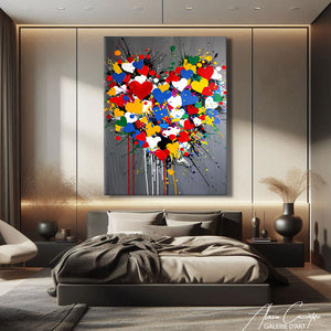 TABLEAU STREET ART COEUR