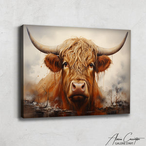 Toile Vache Highland