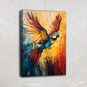Peinture Perroquet sur Toile