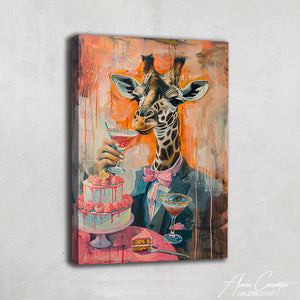 Tableau Girafe Rigolote