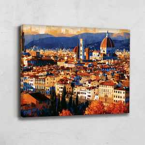Tableau Terracotta Et Bleu