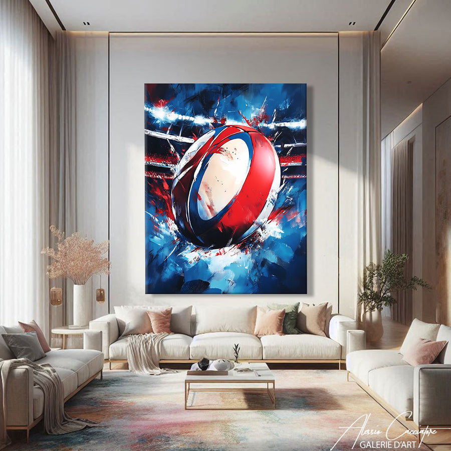 Tableau Ballon De Rugby – mise en situation
