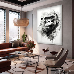 tableau tete de gorille