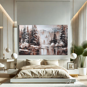 TABLEAU FORET HIVER AlessioCacciatore