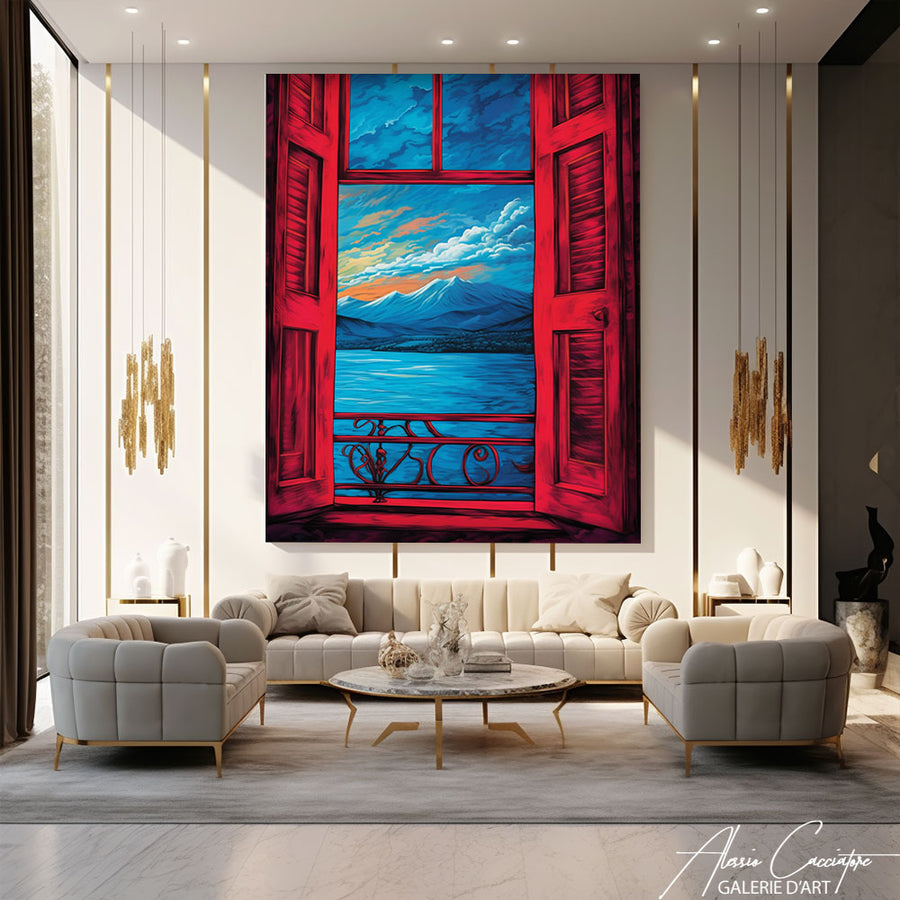 Peinture Fenêtre Ouverte sur le Monde – mise en situation