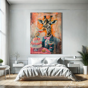 tableau peinture girafe