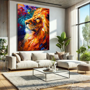 Tableau Lion Street Art