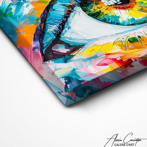 TABLEAU OEIL COLORÉ Alessio Cacciatore