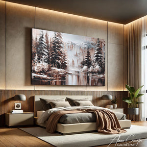 TABLEAU FORET HIVER AlessioCacciatore