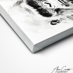 TABLEAU GORILLE NOIR ET BLANC Alessio Cacciatore
