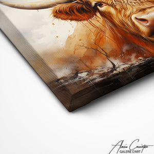 TABLEAU VACHE HIGHLAND MARRON Alessio Cacciatore
