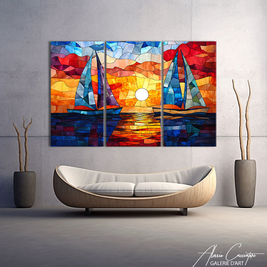 Tableau Triptyque Contemporain
– mise en situation