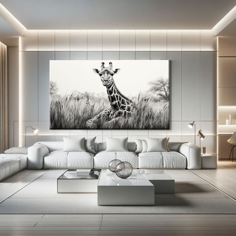 tableau dessin girafe – mise en situation