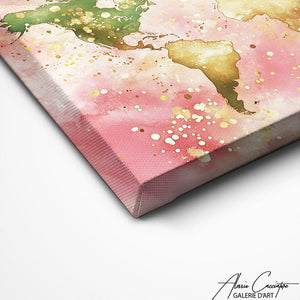 TABLEAU MAPPEMONDE PASTEL AlessioCacciatore