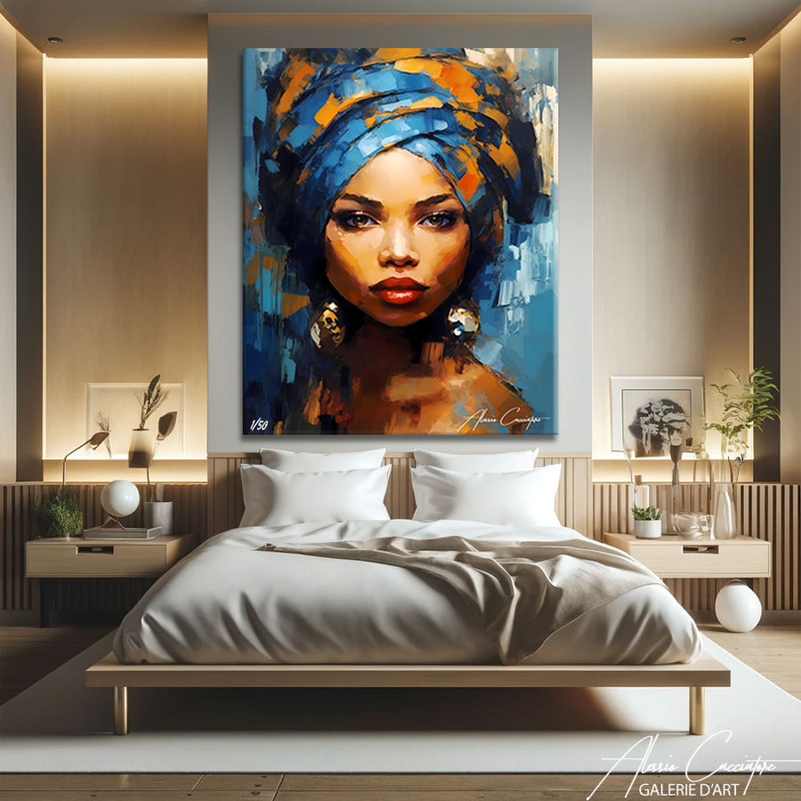 Tableau Femme Afrique – mise en situation