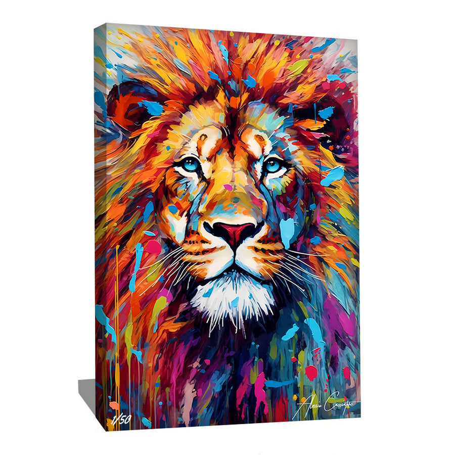 tableau lion