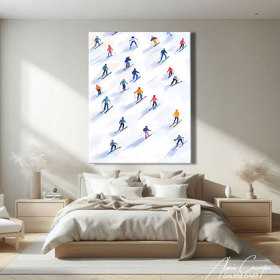 Tableau Skieurs – mise en situation