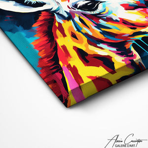 TABLEAU GIRAFE POP ART Alessio Cacciatore