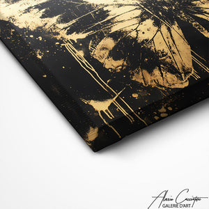 TABLEAU PAPILLON NOIR ET OR AlessioCacciatore