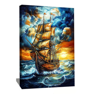 TABLEAU DE BATEAU DANS LA TEMPÊTE