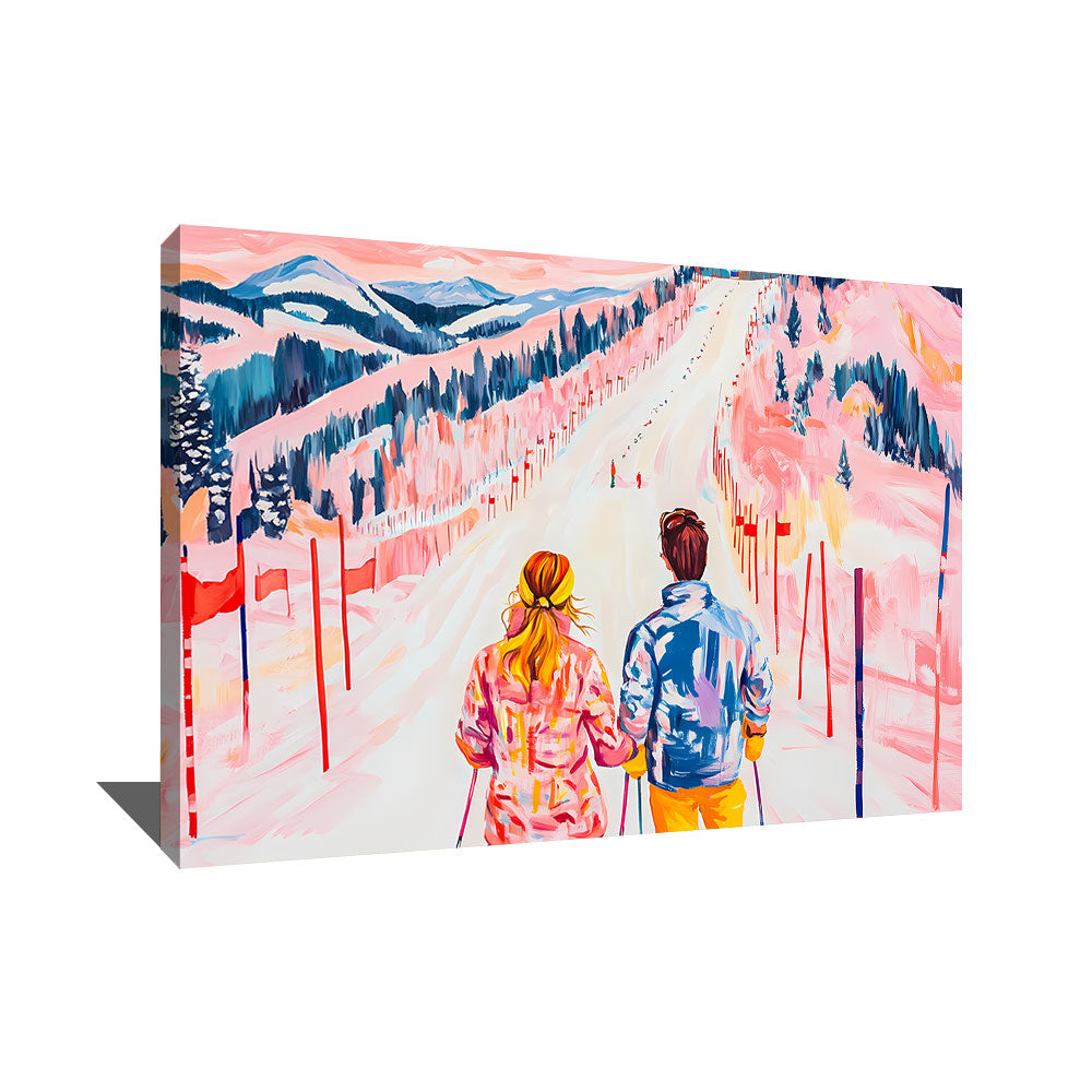 Tableau Avec Skieurs