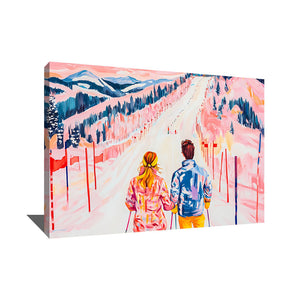 Tableau Avec Skieurs