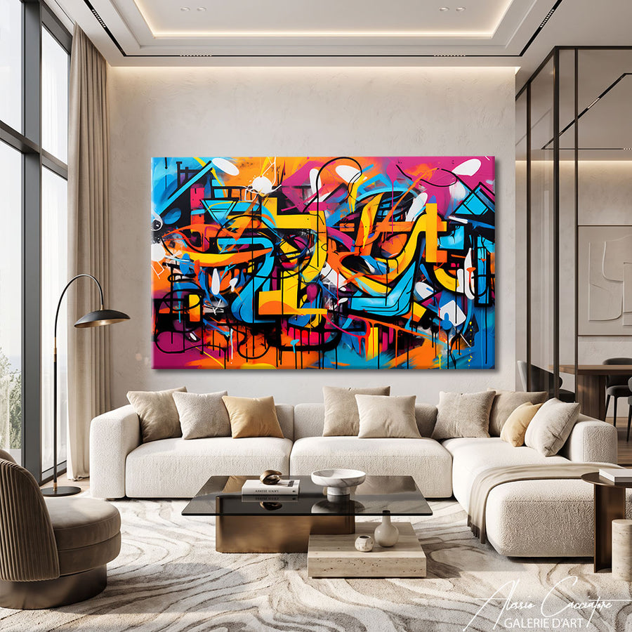 TABLEAU GRAFFITI ART – mise en situation