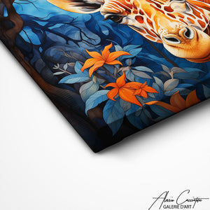 TABLEAU GIRAFE FLEURS Alessio Cacciatore