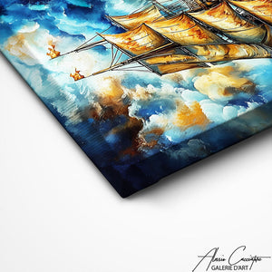 TABLEAU DE BATEAU DANS LA TEMPÊTE Alessio Cacciatore