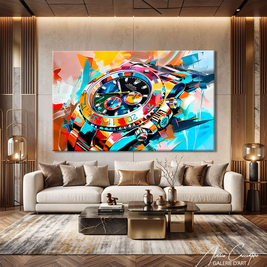 TABLEAU ROLEX COLORÉ – mise en situation