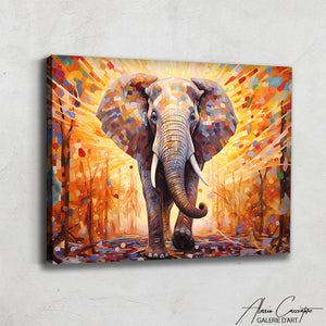 Peinture sur Toile Éléphant