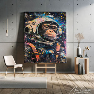 tableau singe coloré